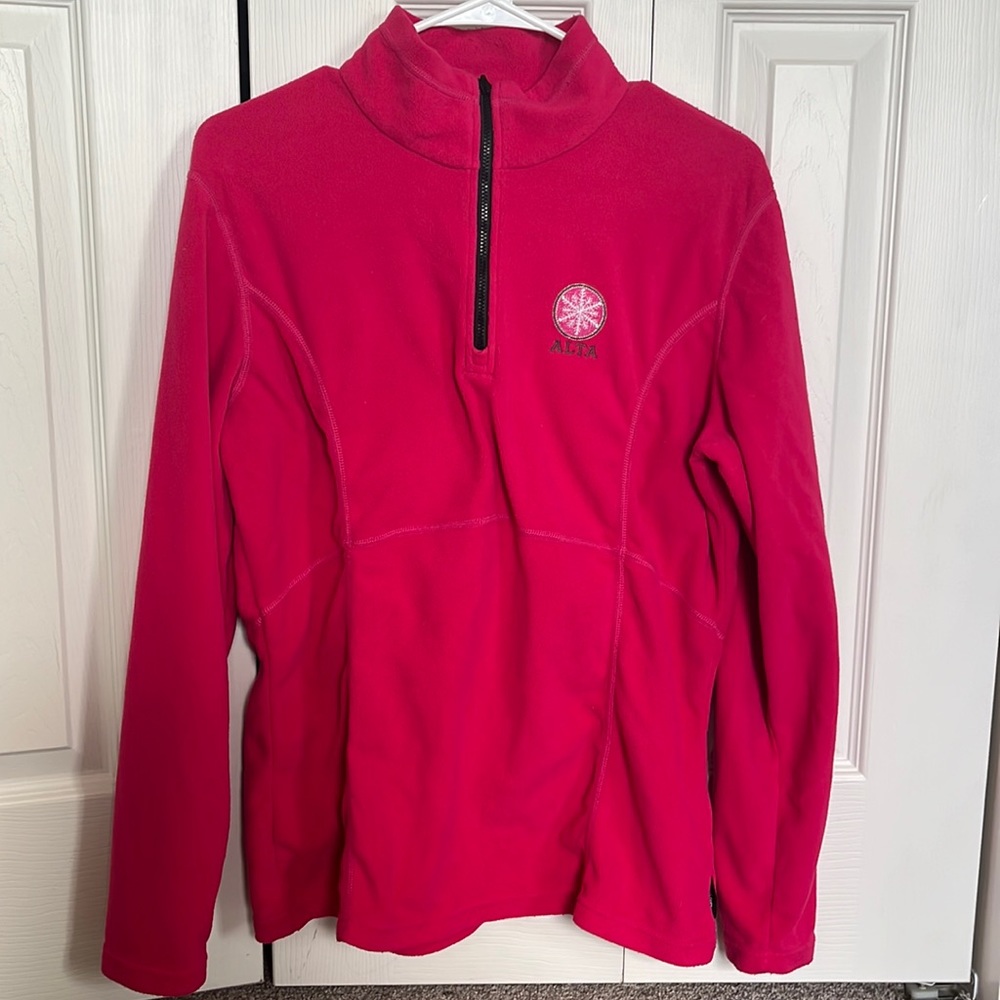 Hot pink Obermyer fleece.